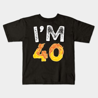 I'M 4o happy 40th birthday shirt Kids T-Shirt
